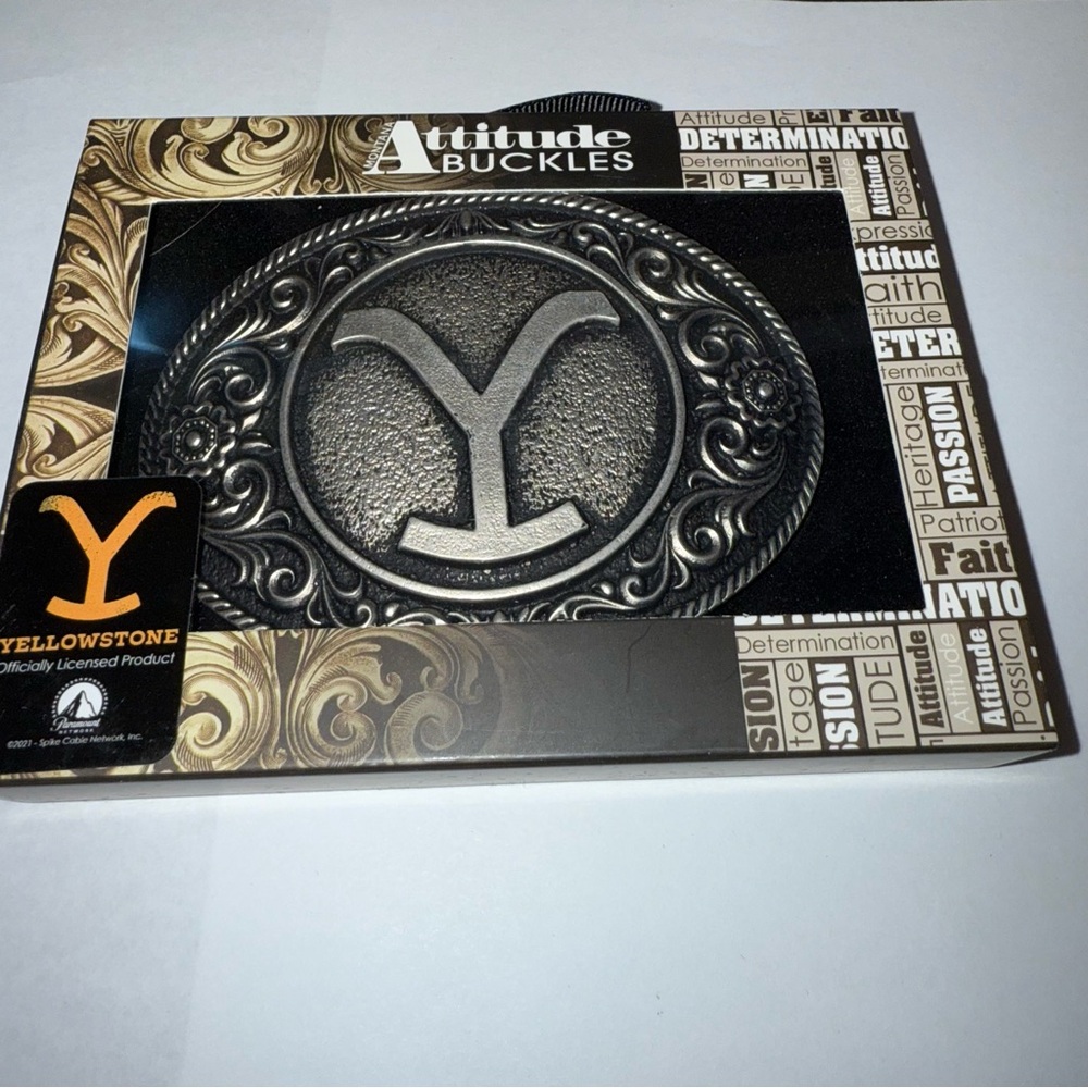 Montana Silversmiths Silver Yellowstone Brand Buckle NWT